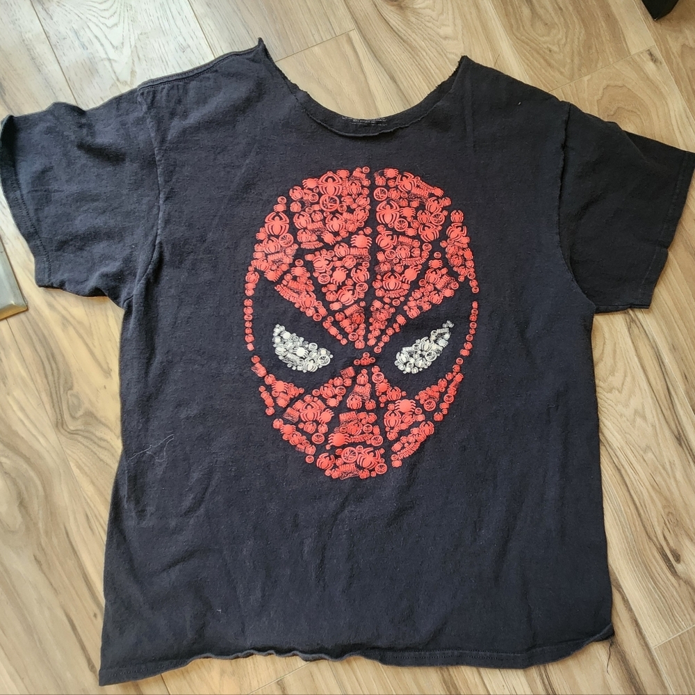 Marvel Black T-Shirt with Red Spider-Man Graphic